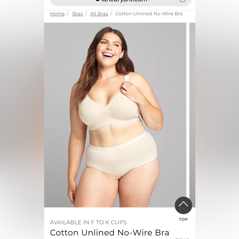 Lane Bryant cacique no wire bra 42DD NWT